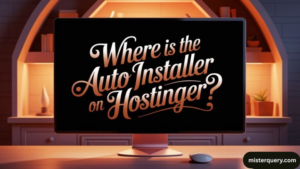 Steps to Find the Auto Installer in Hostinger